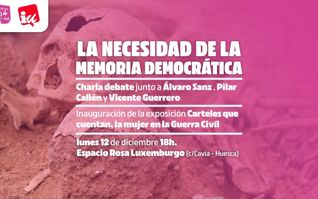 Charla La Necesidad De La Memoria Democr Tica Iu Arag N