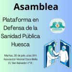 Asamblea en defensa de la Salud Pública, Huesca