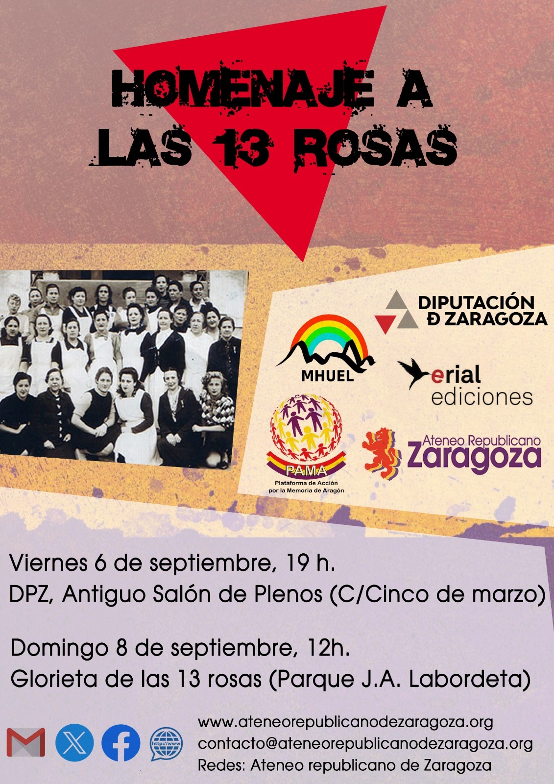 Homenaje a las 13 rosas