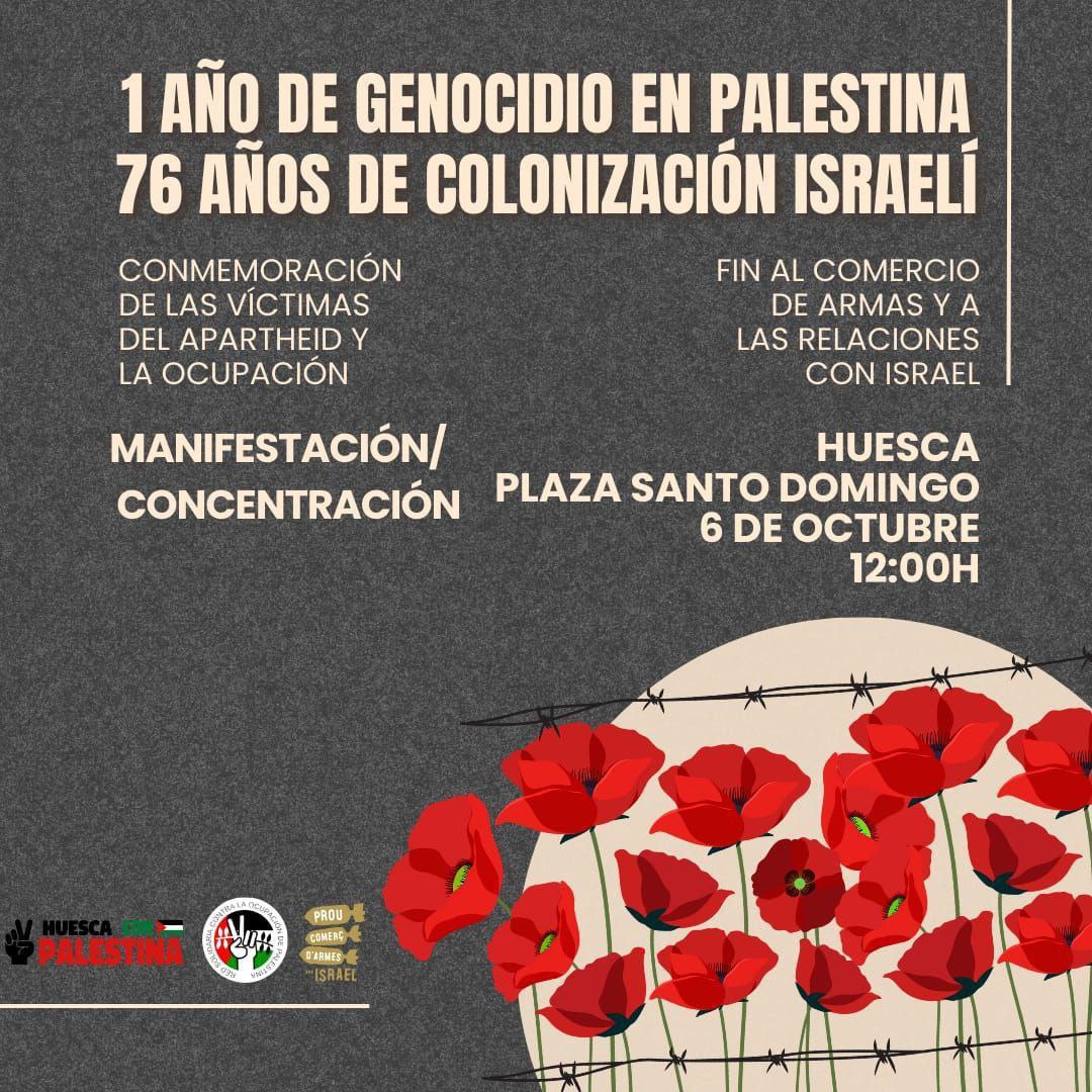 Concentración por Palestina, Huesca