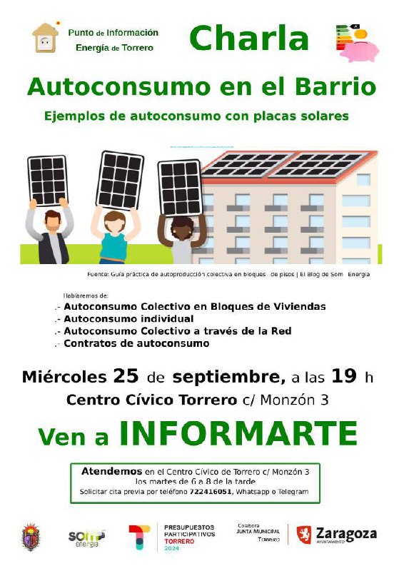 Charla Autoconsumo en el barrio