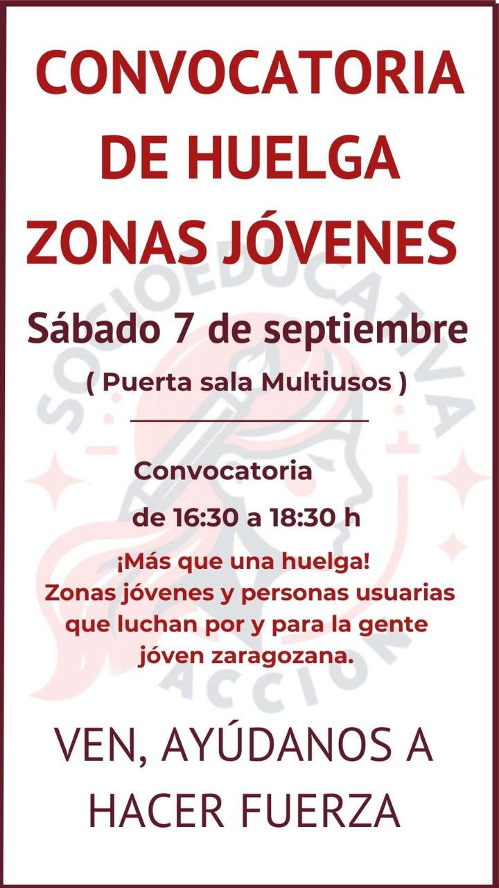 Convocatoria de Huelga Zonas Jóvenes