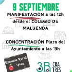 Manifestación: escuela rural viva