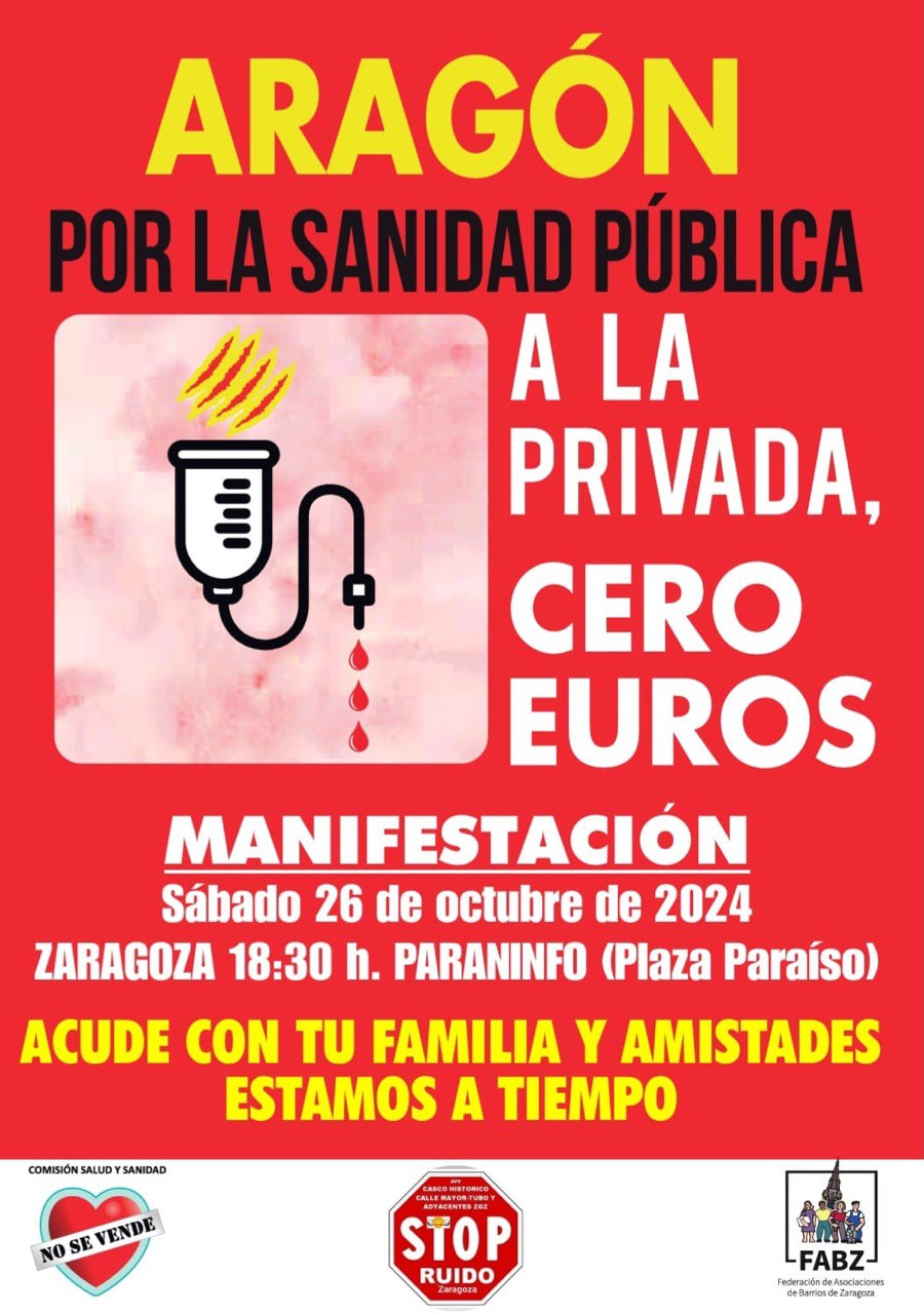 Aragón por la Sanidad Pública - Manifestación