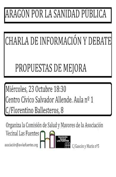 Aragón por la Sanidad Pública - Charla