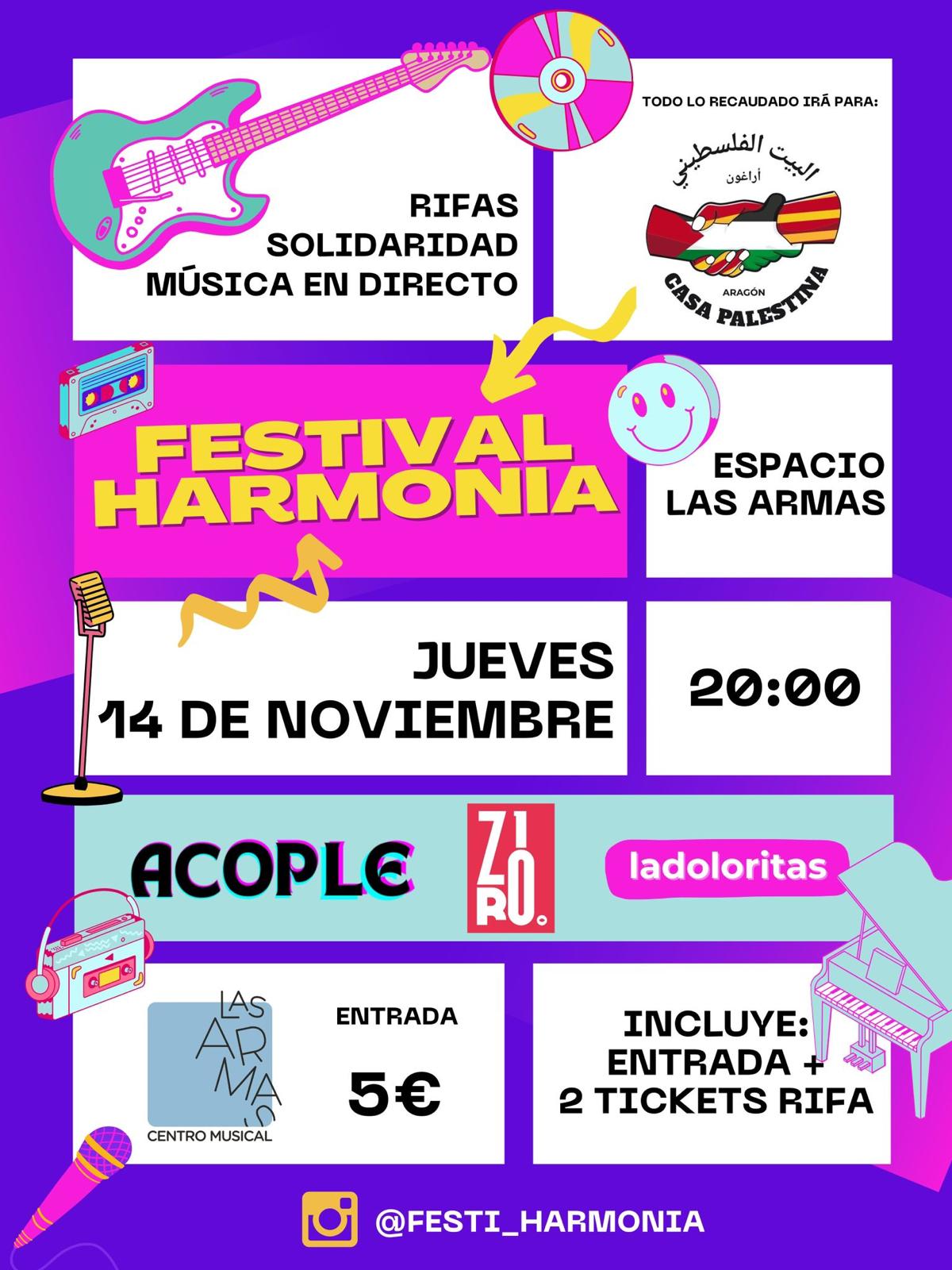 Festival Harmonía por la Casa Palestina de Aragón