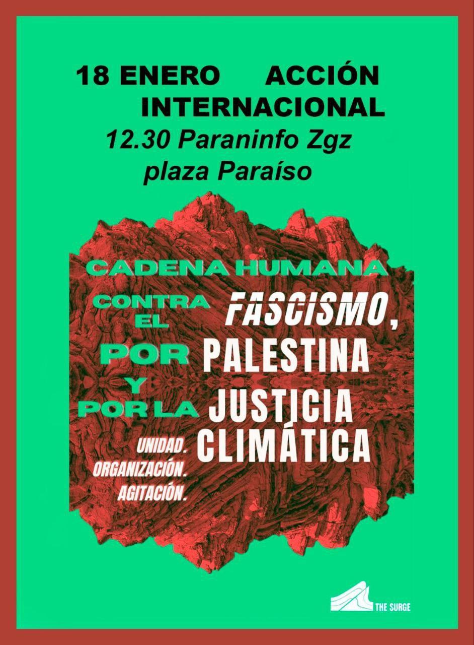 Movilización internacional: Cadena humana contra el fascismo, por Palestina y por la Justicia climática