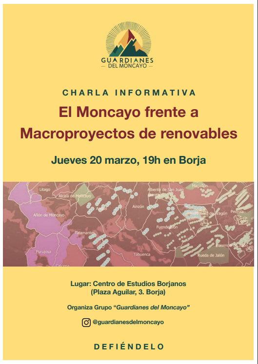 El Moncayo frente a Macroproyectos de renovables, Borja