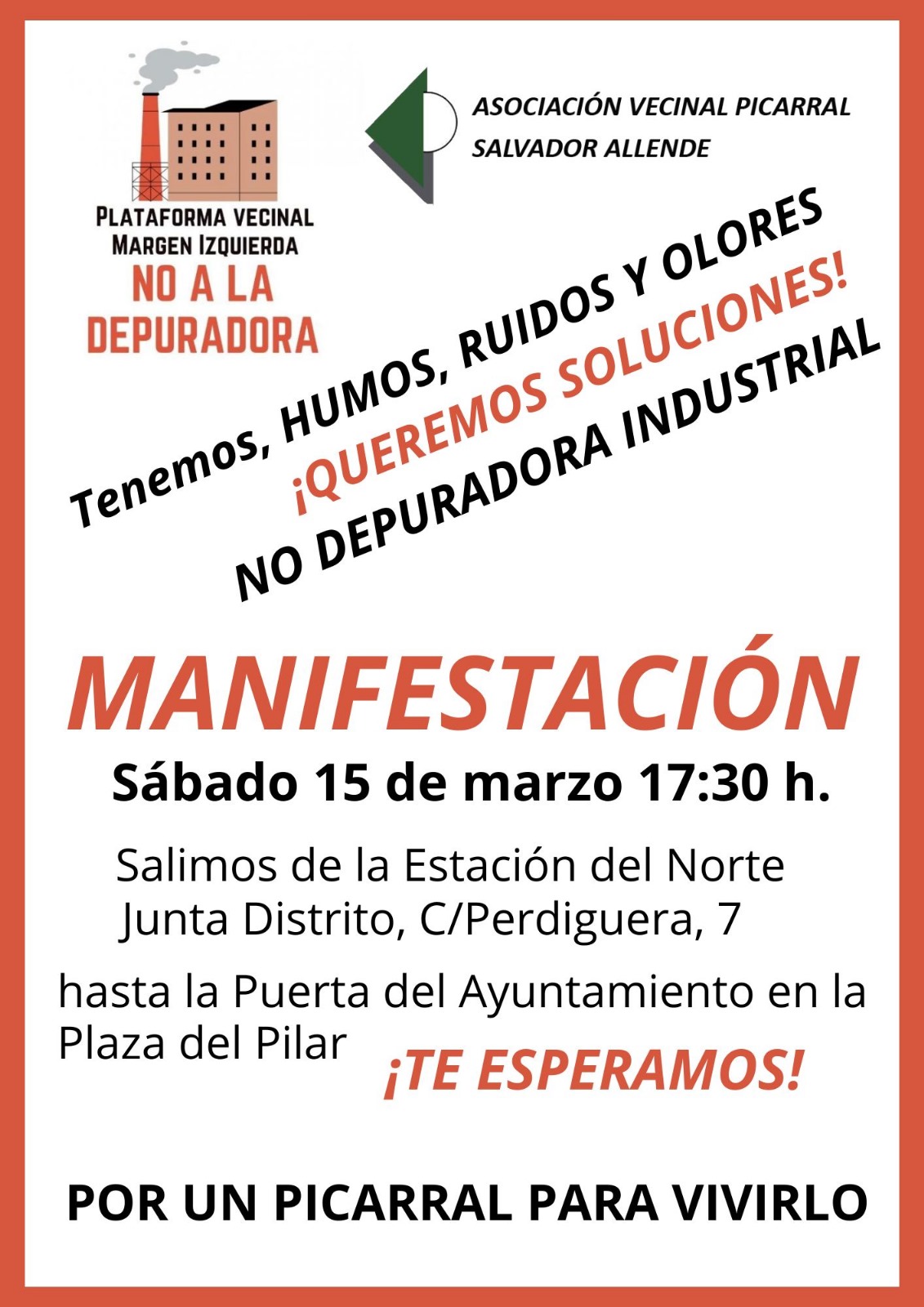 Manifestación por un Picarral para vivirlo